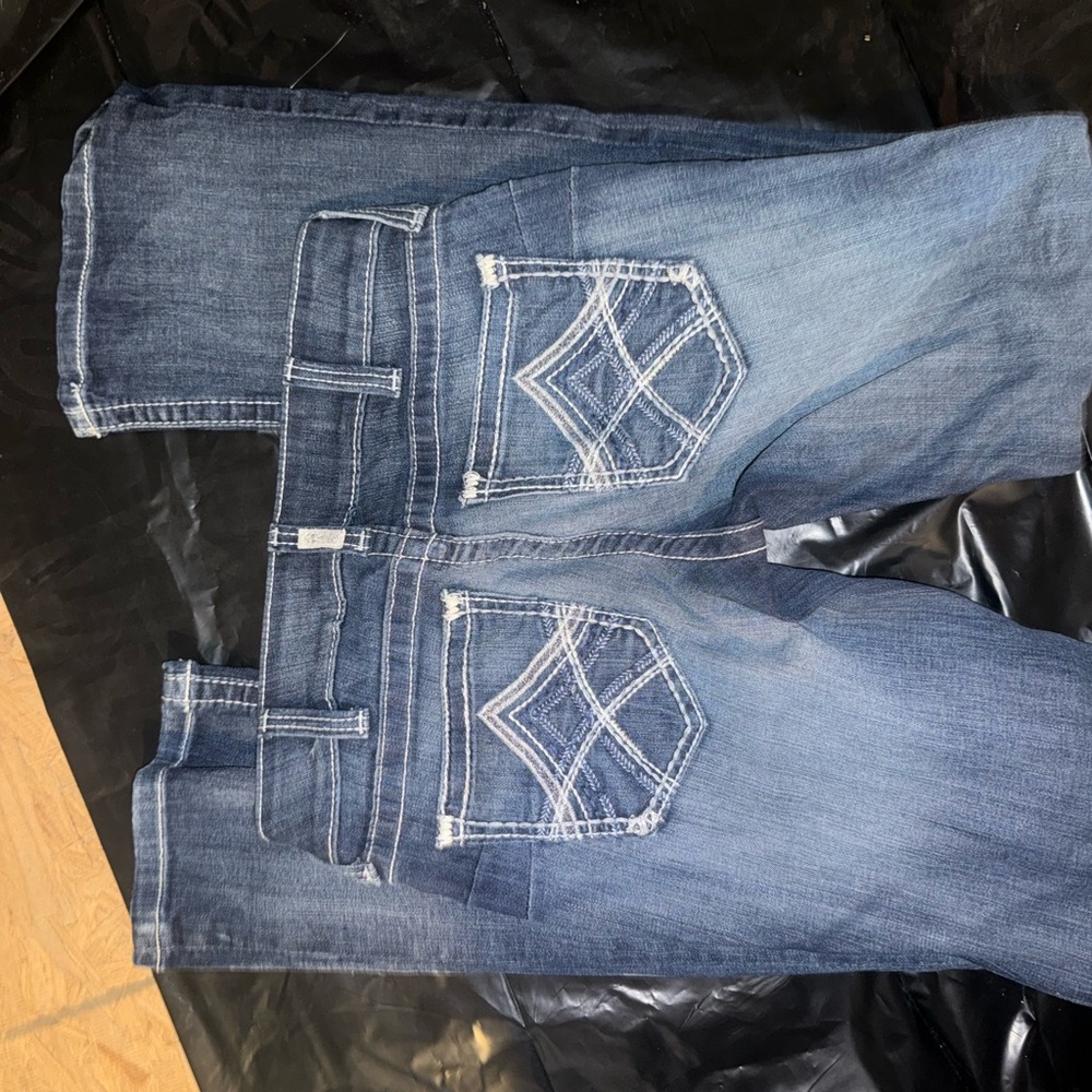 Ariat Blue Denim Jeans with Paisley Lining